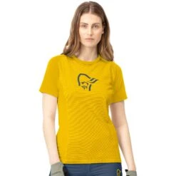 Norrona Camiseta Mujer - Fjørå Wool - Sulphur