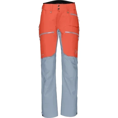 Norrona Pantalones Mujer - Lofoten Gore-Tex Pro - Orange Alert/Blue Fog 2 Norrona Pantalones Mujer - Lofoten Gore-Tex Pro - Orange Alert/Blue Fog - Imagen 2
