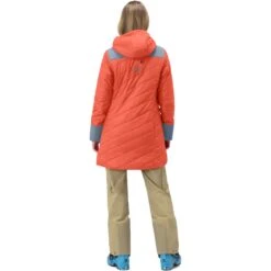 Norrona Chaqueta Mujer - Lofoten Primaloft80 Anorak - Orange Alert/Blue Fog -Norrona norrona lofoten primaloft80 anorak jacket women orange alert blue fog 4 1255992