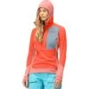 Norrona Lofoten Thermal Pro Hood Jersey Mujer - Orange Alert/Peach Amber