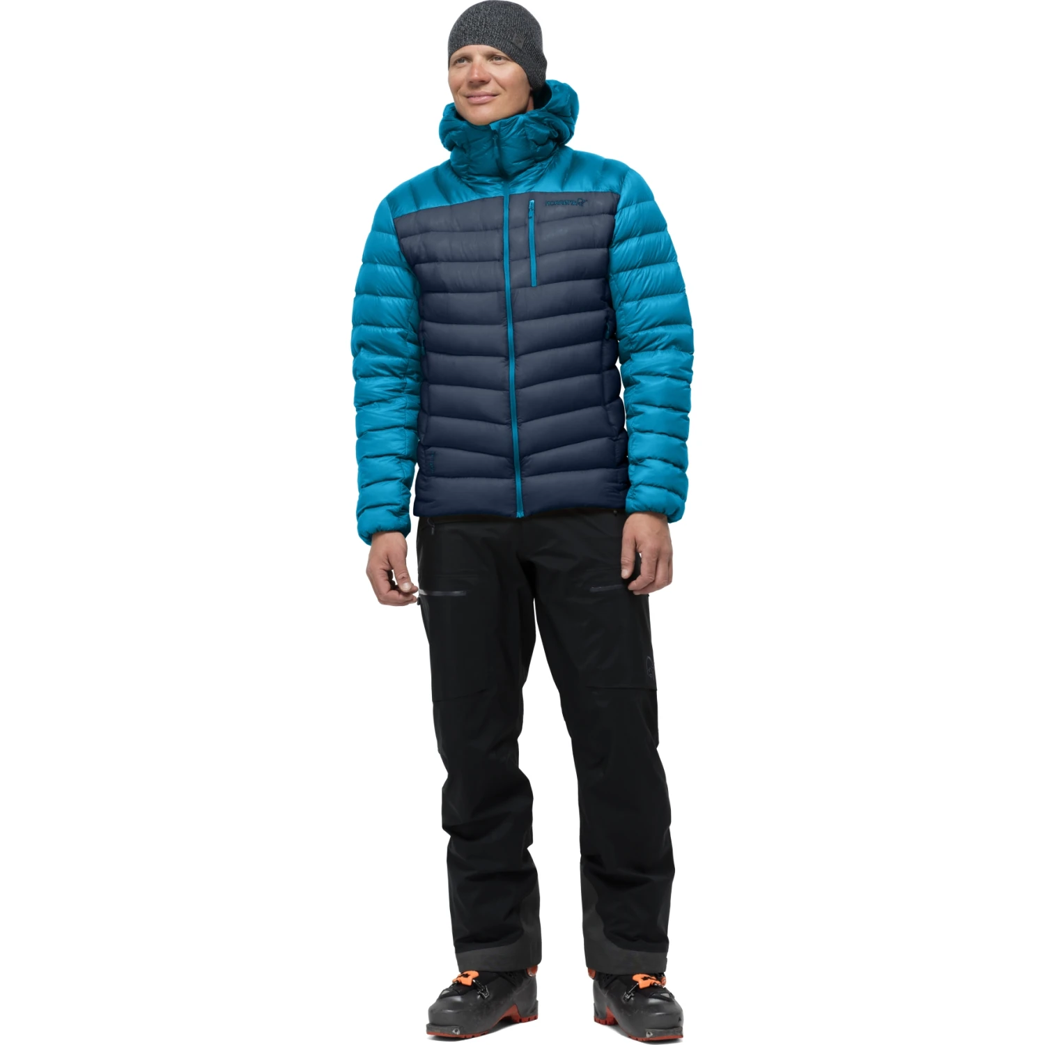 Norrona Plumífero Chaqueta Hombre - Lyngen Down850 Hood - Hawaiian Surf/Indigo Night 4 Norrona Plumífero Chaqueta Hombre - Lyngen Down850 Hood - Hawaiian Surf/Indigo Night - Imagen 4
