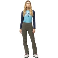 Norrona Pantalones Esquí Mujer - Lyngen Equaliser Stretch Tights - Olive Night -Norrona norrona lyngen equaliser stretch ski tights women olive night 3 1256397