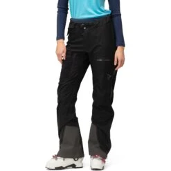 Norrona Cubre Pantalones Mujer - Lyngen Gore-Tex Paclite - Caviar/Castor Grey