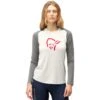 Norrona Camiseta Interior Manga Larga Mujer - PureUll - Snowdrop/Castor Grey