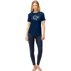 Norrona Camiseta Interior Mujer - PureUll - Indigo Night -Norrona norrona pureull t shirt women indigo night 2 1463433