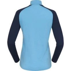 Norrona Camiseta Interior Manga Larga Mujer - PureUll Zip Neck - Aquarius/Indigo Night -Norrona norrona pureull zip neck baselayer women aquarius indigo night 2 1257963