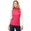 Norrona Camiseta Interior Manga Larga Mujer - PureUll Zip Neck - Honeysuckle/Snowdrop