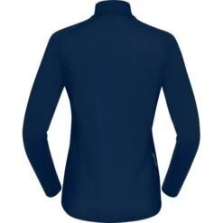 Norrona Camiseta Interior Manga Larga Mujer - PureUll Zip Neck - Indigo Night -Norrona norrona pureull zip neck baselayer women indigo night 2 1289556