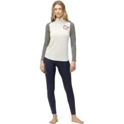 Norrona Camiseta Interior Manga Larga Mujer - PureUll Zip Neck - Snowdrop/Castor Grey -Norrona norrona pureull zip neck baselayer women snowdrop castor grey 3 1257978