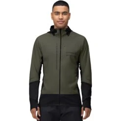 Norrona Chaqueta Hombre - Senja Alpha90 Zip Hood - Olive Night