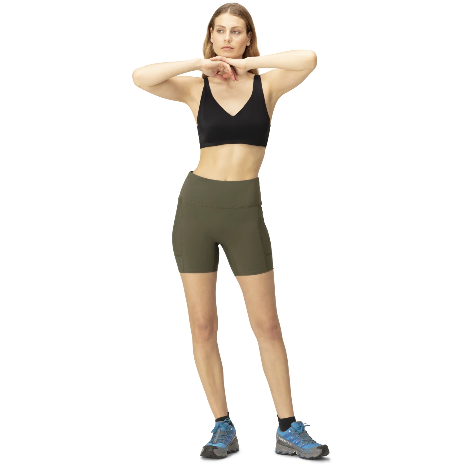 Norrona Malla Mujer - Senja Equaliser Stretch 6 Inch - Olive Night/Caviar 3 Norrona Malla Mujer - Senja Equaliser Stretch 6 Inch - Olive Night/Caviar - Imagen 3