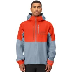 Norrona Chaqueta Hombre - Senja Gore-Tex Active - Arednalin/Blue Fog