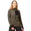 Norrona Jersey Polar Mujer - Senja Warm1 Hood - Olive Night