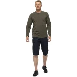 Norrona Camiseta De Manga Larga Hombre - Skibotn Crew Neck - Olive Night -Norrona norrona skibotn crew neck long sleeve men olive night 2 1463870