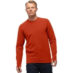 Norrona Camiseta De Manga Larga Hombre - Skibotn Crew Neck - Rooibos Tea