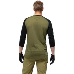 Norrona Camiseta 3/4 Manga Hombre - Skibotn Wool - Olive Drab -Norrona norrona skibotn wool 3 4 t shirt men olive drab 2 1463995