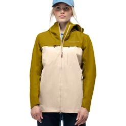 Norrona Chaqueta Mujer - Svalbard Cotton - Golden Palm/Ecru