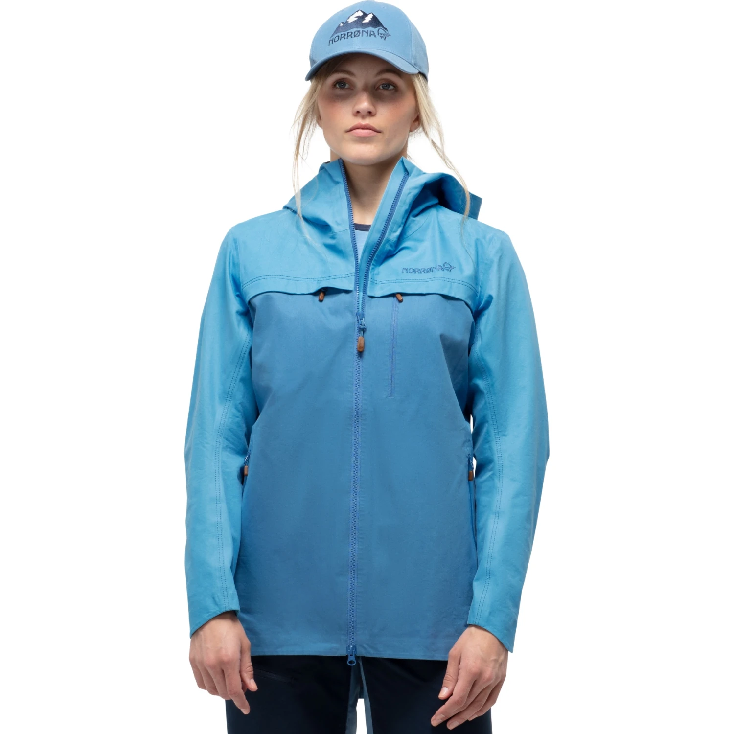 Norrona Chaqueta Mujer - Svalbard Cotton - Heritage Blue/Coronet Blue