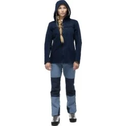 Norrona Chaqueta Mujer - Svalbard Cotton - Indigo Night -Norrona norrona svalbard cotton jacket women indigo night 2 1464190