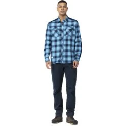 Norrona Camisa De Franela Hombre - Svalbard - Heritage Blue/Indigo Night -Norrona norrona svalbard flannel shirt men heritage blue indigo night 2 1464353
