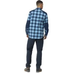 Norrona Camisa De Franela Hombre - Svalbard - Heritage Blue/Indigo Night -Norrona norrona svalbard flannel shirt men heritage blue indigo night 3 1464354
