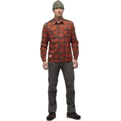 Norrona Camisa De Franela Hombre - Svalbard - Rooibos Tea/Slate Grey -Norrona norrona svalbard flannel shirt men rooibos tea slate grey 2 1464367