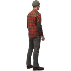 Norrona Camisa De Franela Hombre - Svalbard - Rooibos Tea/Slate Grey -Norrona norrona svalbard flannel shirt men rooibos tea slate grey 3 1464368