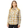 Norrona Camisa De Franela Mujer - Svalbard - Blue Fog/Camelflage
