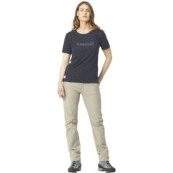 Norrona Camiseta Mujer - Svalbard Wool - Indigo Night/Blue Fog -Norrona norrona svalbard wool t shirt women indigo night blue fog model 1 1400061