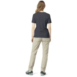 Norrona Camiseta Mujer - Svalbard Wool - Indigo Night/Blue Fog -Norrona norrona svalbard wool t shirt women indigo night blue fog model 2 1400062