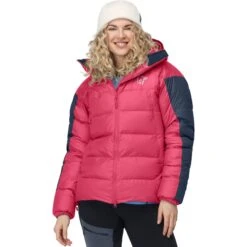 Norrona Plumífero Chaqueta Mujer - Trollveggen Down850 - Honeysuckle/Indigo Night