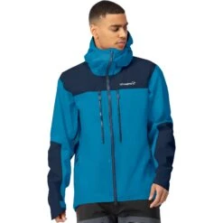 Norrona Chaqueta Hombre - Trollveggen Gore-Tex Pro Light - Hawaiian Surf/Indigo Night