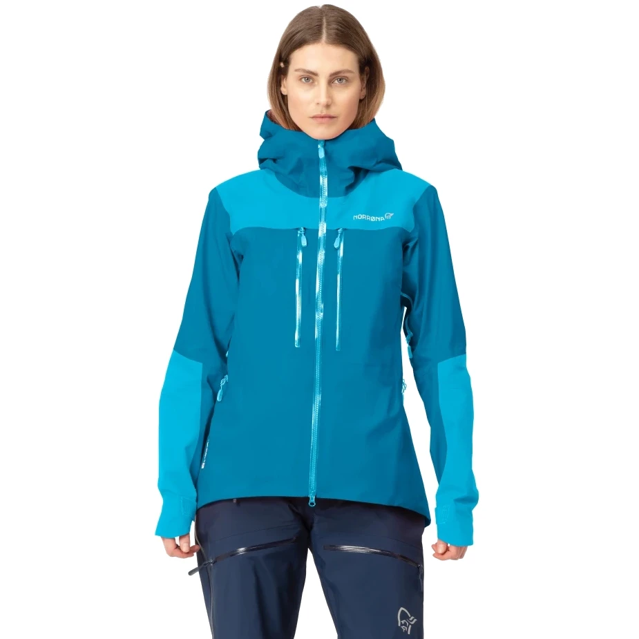 Norrona Chaqueta Mujer - Trollveggen Gore-Tex Pro Light - Hawaiian Surf/Aquarius 1 Norrona Chaqueta Mujer - Trollveggen Gore-Tex Pro Light - Hawaiian Surf/Aquarius