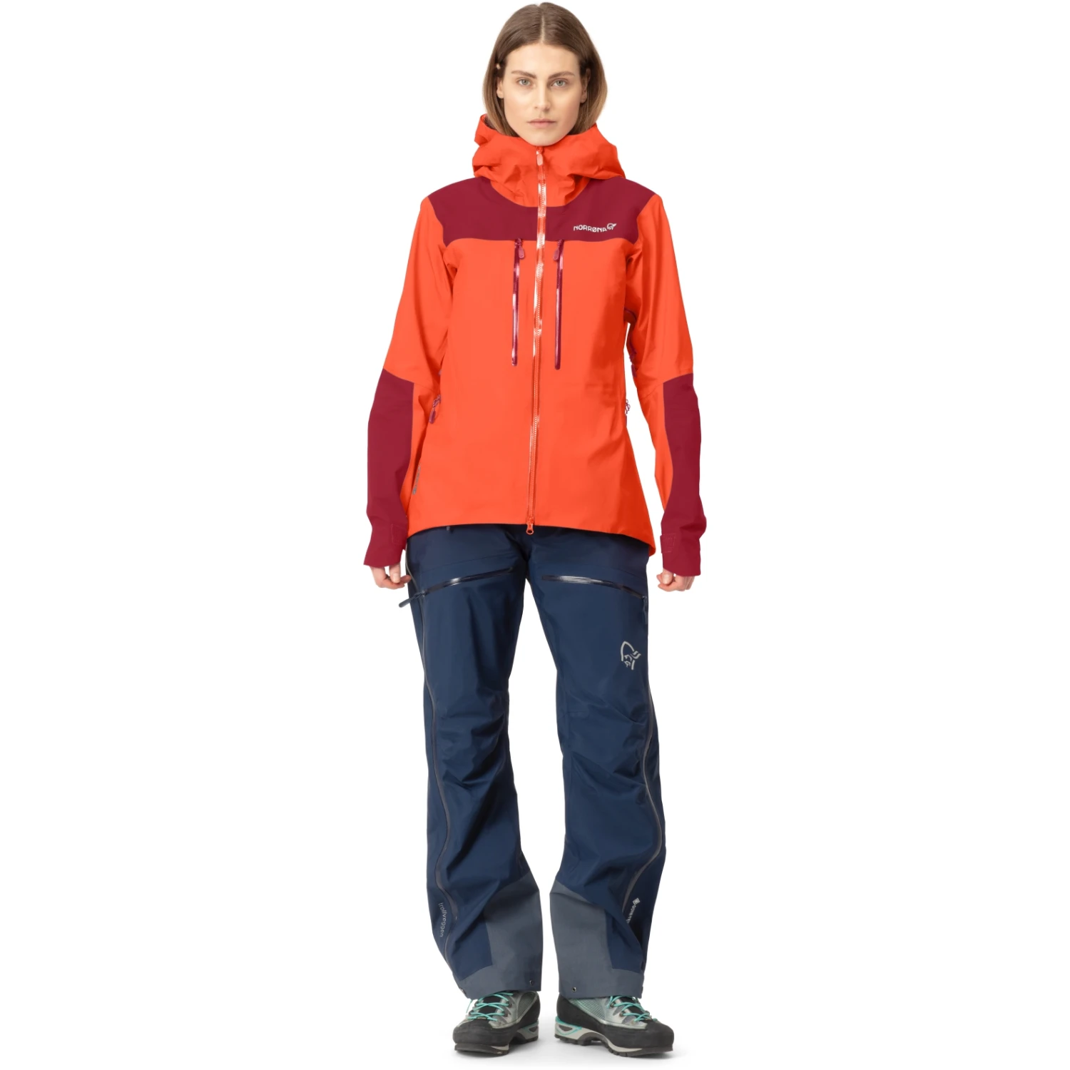 Norrona Chaqueta Mujer - Trollveggen Gore-Tex Pro Light - Orange Alert 4 Norrona Chaqueta Mujer - Trollveggen Gore-Tex Pro Light - Orange Alert - Imagen 4