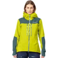 Norrona Chaqueta Mujer - Trollveggen Gore-Tex Pro Light - Sulphur Spring/North Atlantic