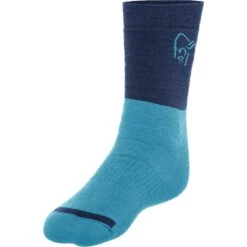 Norrona Calcetines - Trollveggen Heavy Weight Merino - Hawaiian Surf/Indigo Night