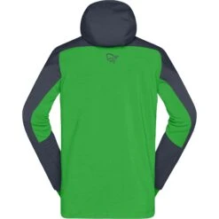 Norrona Chaqueta Hombre - Trollveggen Powerstretch Pro Zip Hood - Cool Black/Classic Green -Norrona norrona trollveggen powerstretch pro zip hood jacket men cool black classic green 3 1518982