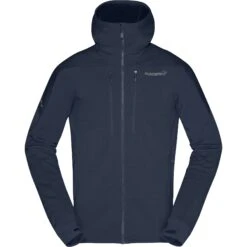 Norrona -Norrona norrona trollveggen powerstretch pro zip hood men indigo night 1 1031640