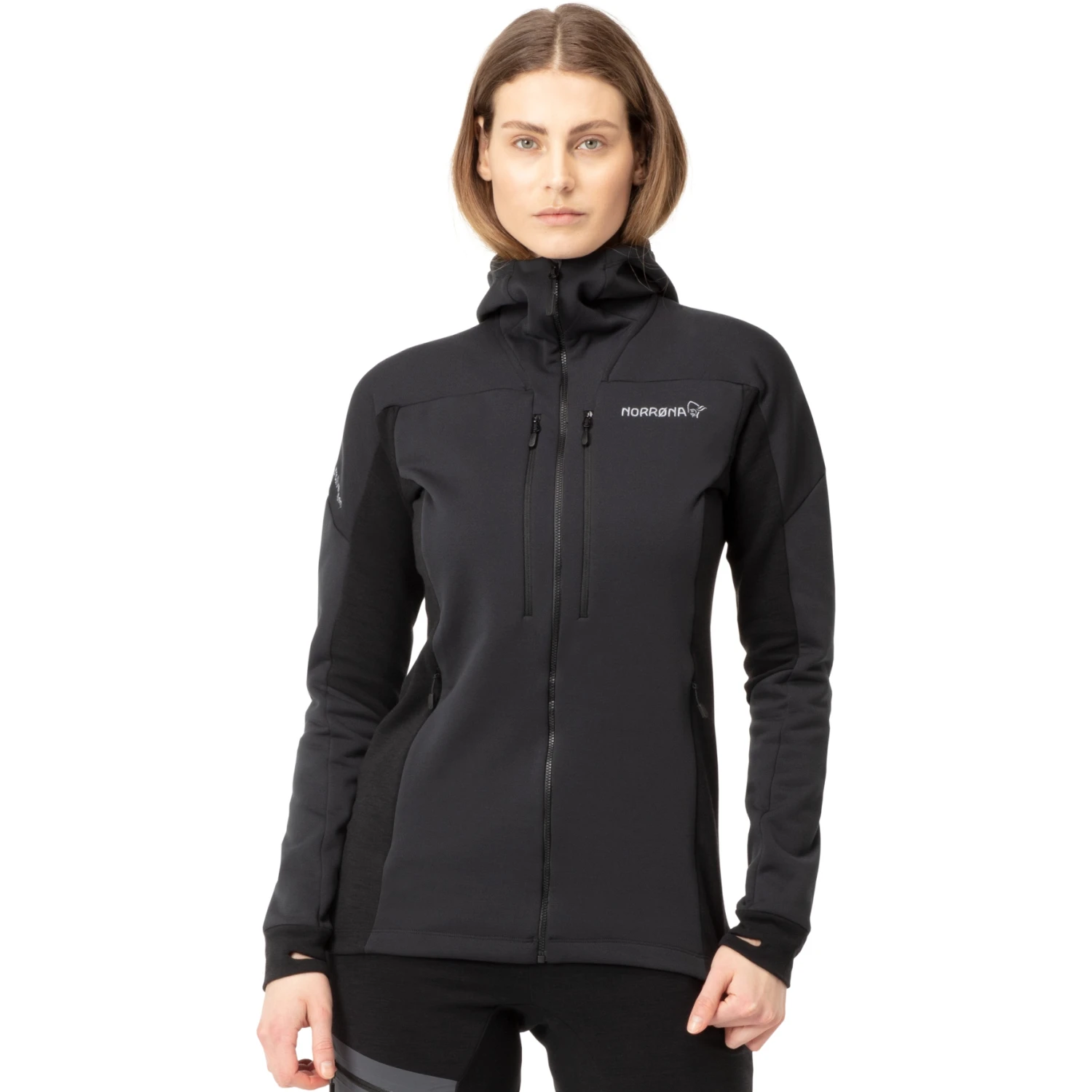 Norrona Chaqueta Mujer - Trollveggen Powerstretch Pro Zip Hood - Caviar 1 Norrona Chaqueta Mujer - Trollveggen Powerstretch Pro Zip Hood - Caviar