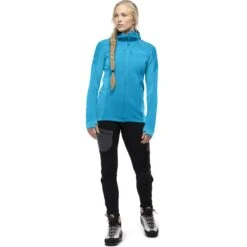 Norrona Chaqueta Mujer - Trollveggen Powerstretch Pro Zip Hood - Hawaiian Surf -Norrona norrona trollveggen powerstretch pro zip hood women hawaiian surf 2 1464882