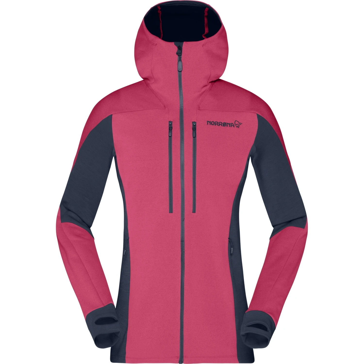 Norrona Chaqueta Mujer - Trollveggen Powerstretch Pro Zip Hood - Honeysuckle/Indigo Night 2 Norrona Chaqueta Mujer - Trollveggen Powerstretch Pro Zip Hood - Honeysuckle/Indigo Night - Imagen 2