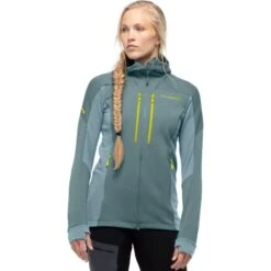Norrona Chaqueta Mujer - Trollveggen Powerstretch Pro Zip Hood - North Atlantic