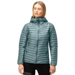 Norrona Plumífero Chaqueta Mujer - Trollveggen Superlight Down850 Hood - North Atlantic
