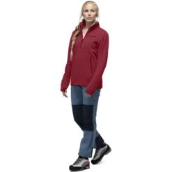 Norrona Unisex Suéter - Warm2 Halfzip - Rhubarb Melange -Norrona norrona warm2 halfzip unisex pullover rhubarb melange 5 1032165