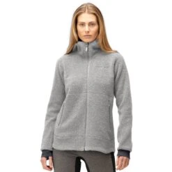 Norrona Chaqueta Mujer - Warmwool3 Hood - Drizzle